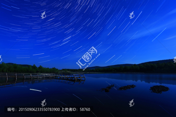 湖泊星空星軌