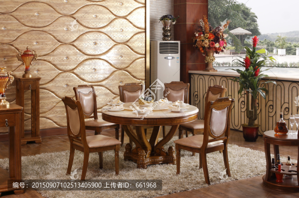 圓餐臺,餐椅,實木家具
