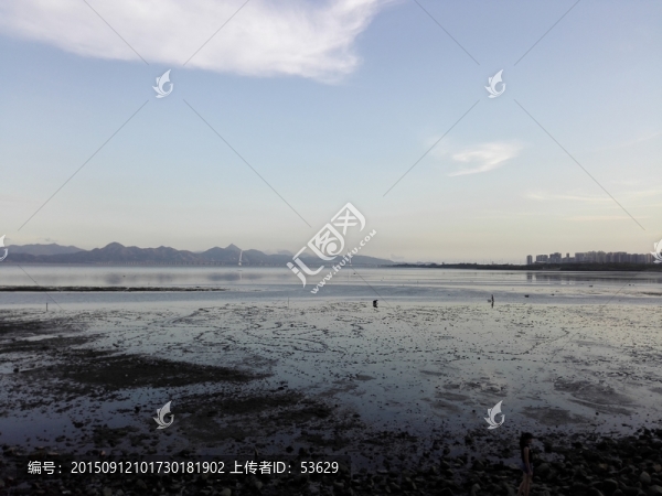 海天一色,水平如鏡