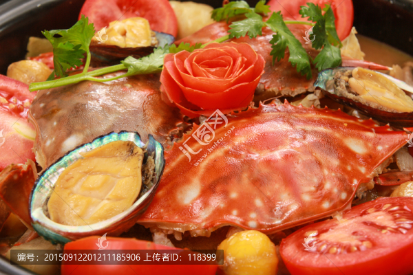 鮮蟹鮑魚燜雞