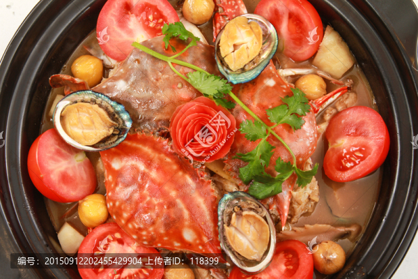 鮮蟹鮑魚燜雞