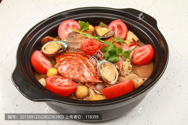 鮮蟹鮑魚燜雞