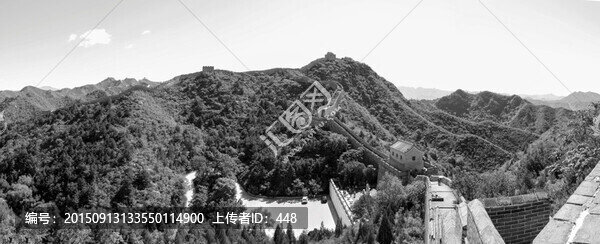 金山嶺長城高清全景圖,萬里長城