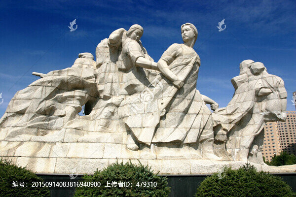 雕塑,八女投江