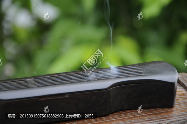 古琴式黑檀木香爐