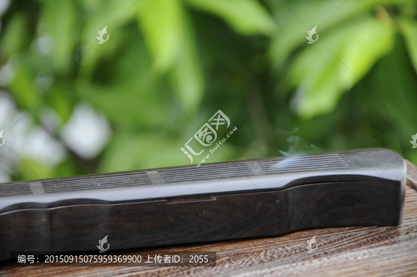 古琴式黑檀木香爐