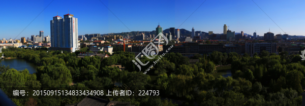大明湖俯瞰全景圖