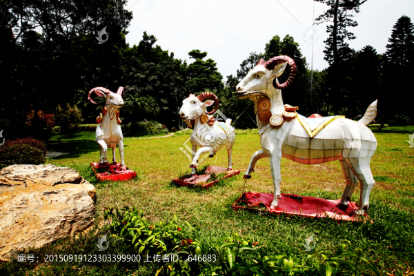 廣州荔枝灣,公園,羊雕塑