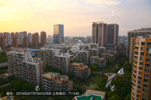 夕陽(yáng),樓i群,合肥城市風(fēng)光