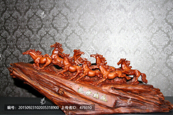 雕塑,木雕,駿馬