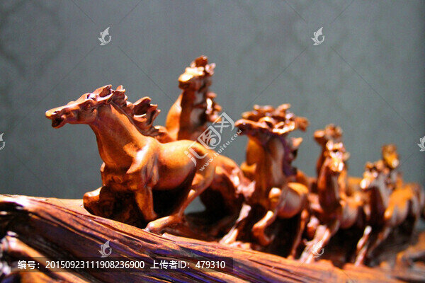 雕塑,木雕,駿馬