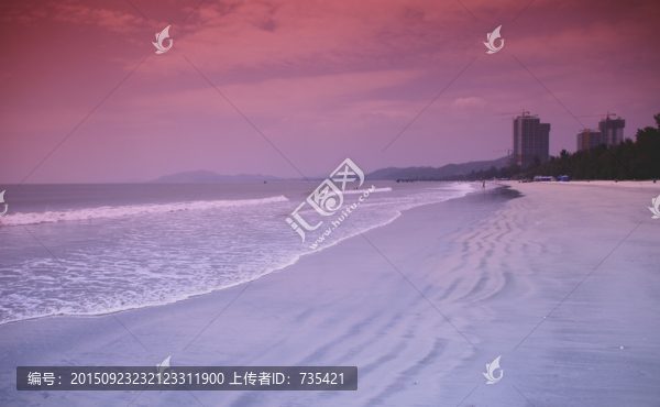 海灘晚霞