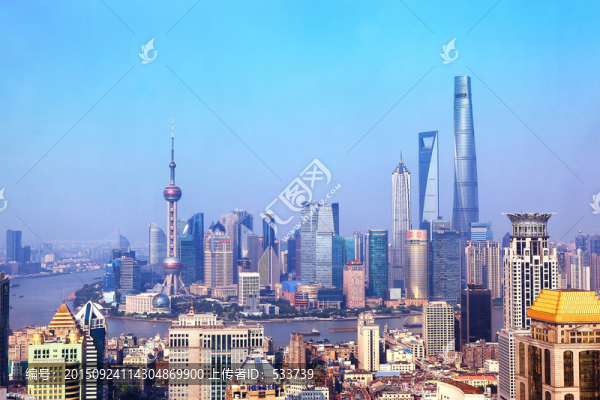 上海陸家嘴摩天建筑群