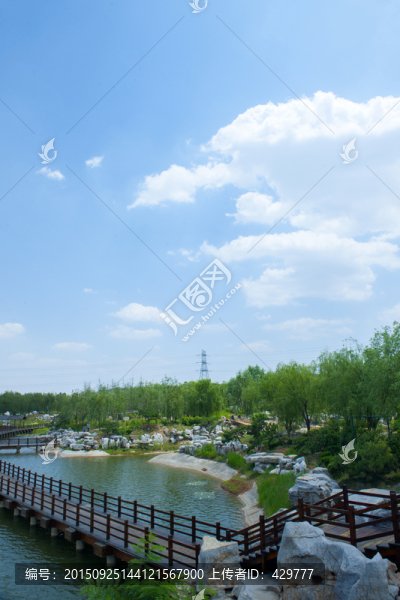 公園風(fēng)景,藍(lán)天白云