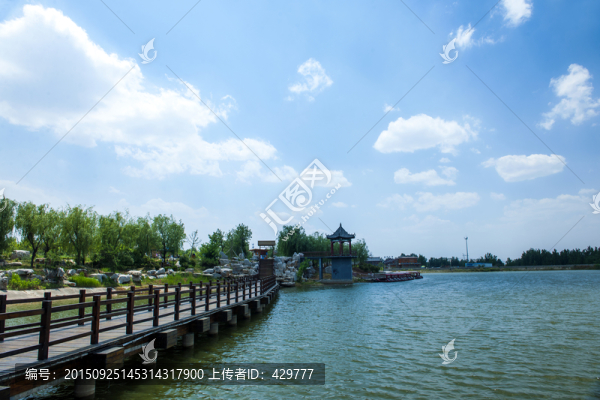 湖水,木橋大圖