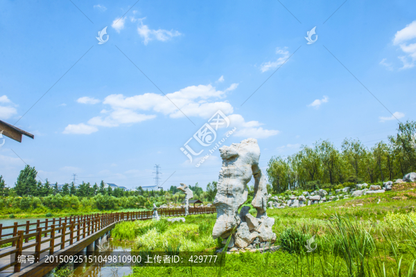 公園風(fēng)景,藍(lán)天白云
