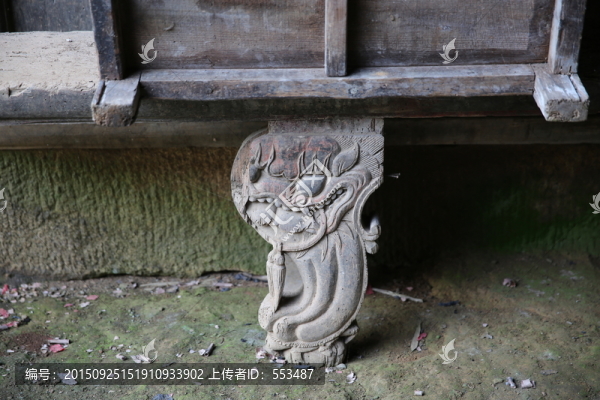 木雕踏凳腳