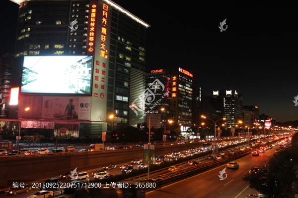 北京北四環(huán)西路夜景