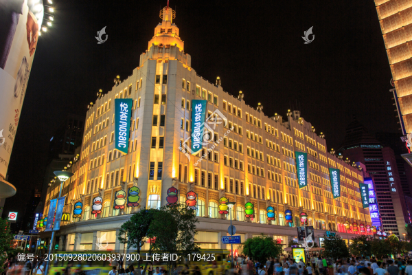 上海南京路步行街夜景