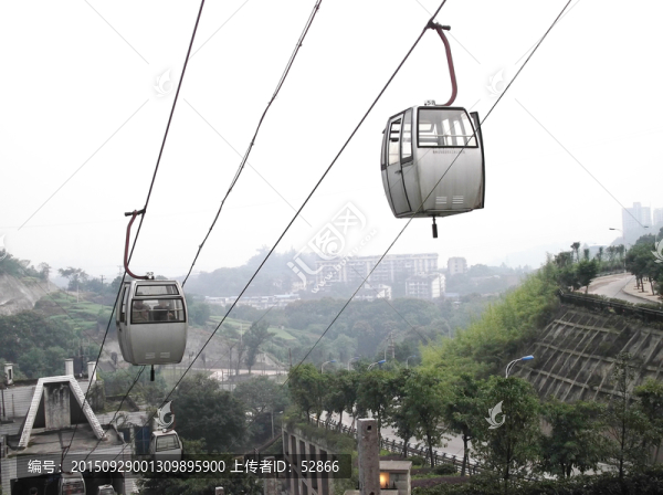重慶沙坪壩歌樂山森林公園纜車