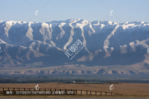 初雪,山脈