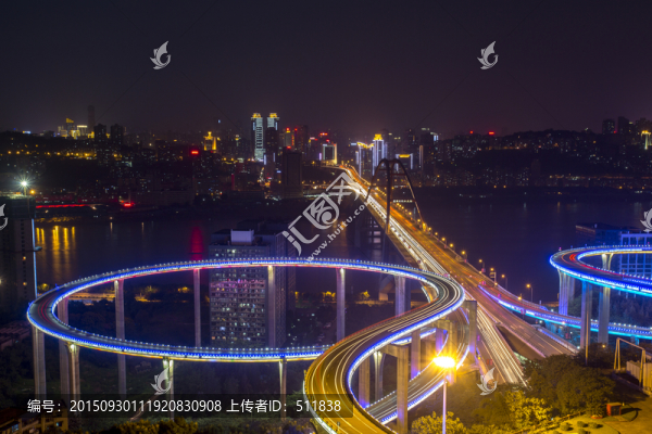 重慶菜園壩大橋夜景