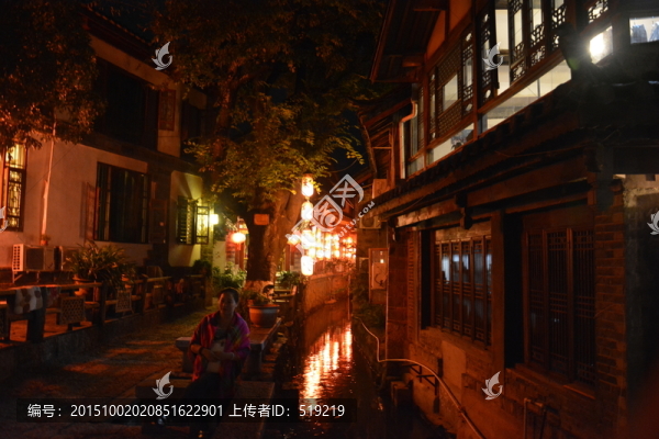 麗江古城,古城夜景,傳統(tǒng)建筑