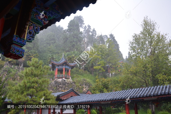 園林,樹林古建筑,涼亭