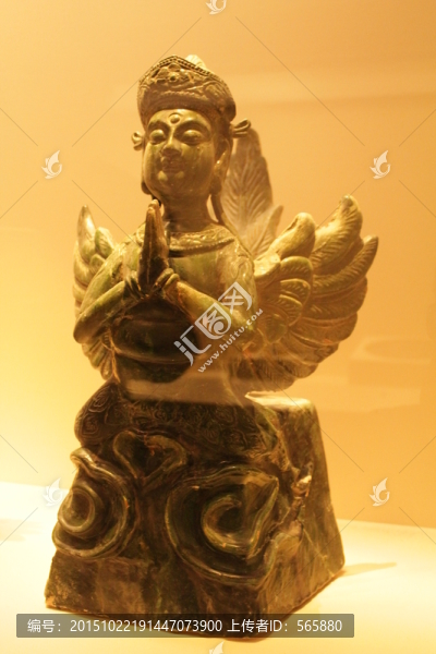釉陶五角花冠頻伽