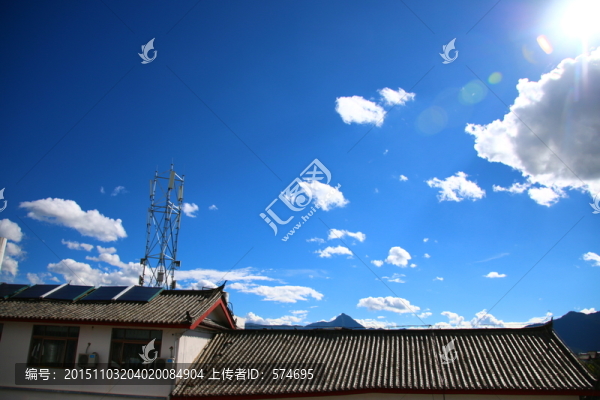 麗江古城上空的藍(lán)天