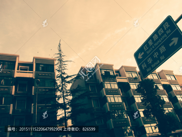 城市攝影,成都印象,建筑,路牌