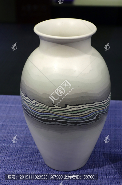 絞胎陶瓷瓷瓶,天河