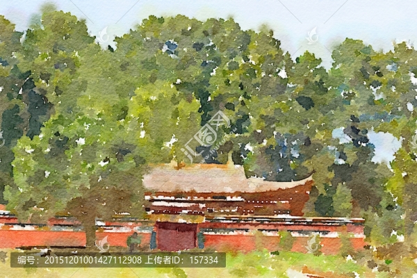 建筑水彩畫