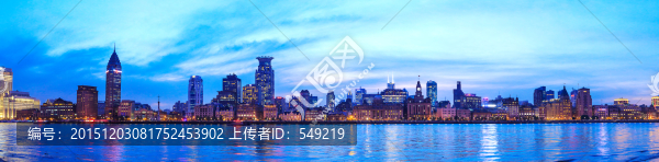 上海外灘夜景全景