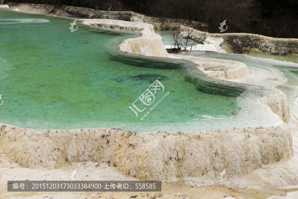 四川黃龍鈣華池,水景