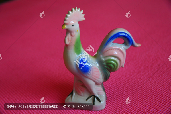 公雞瓷雕擺件