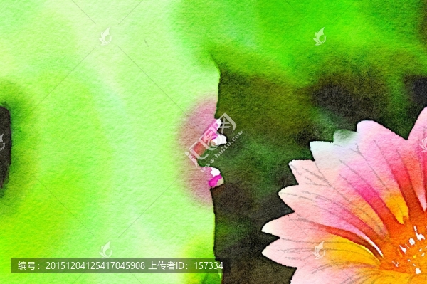 花卉水彩底紋