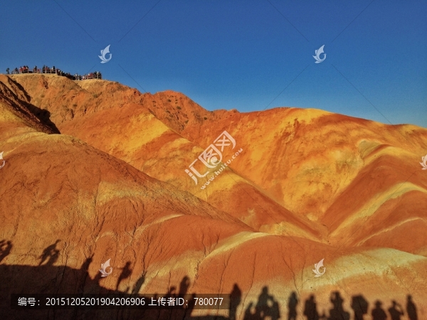 張掖七彩丹霞地貌,影子