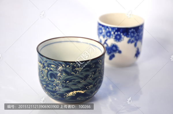 海浪紋茶杯