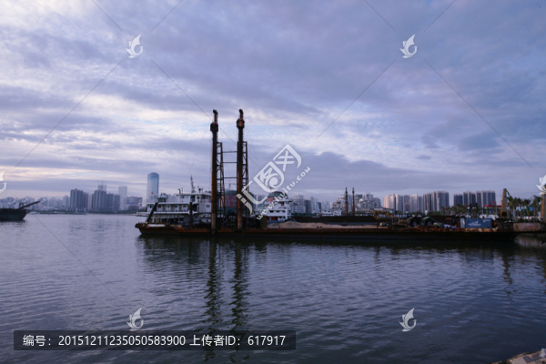 ?？陲L(fēng)光,早晨,碼頭