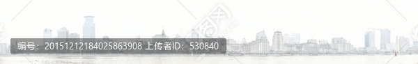 上海老外灘線描,（未分層）