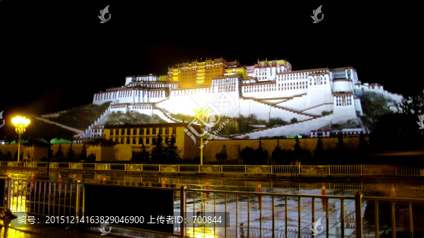 西藏拉薩布達(dá)拉宮夜景