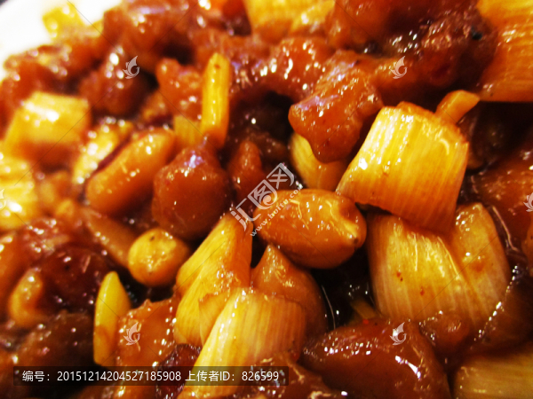 宮保雞丁特寫實(shí)拍攝影,近拍