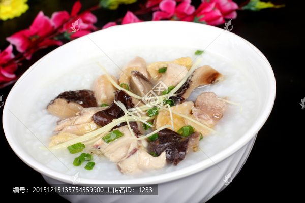 香菇滑雞粥
