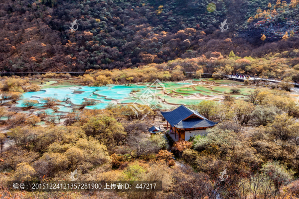 四川黃龍鈣化彩池