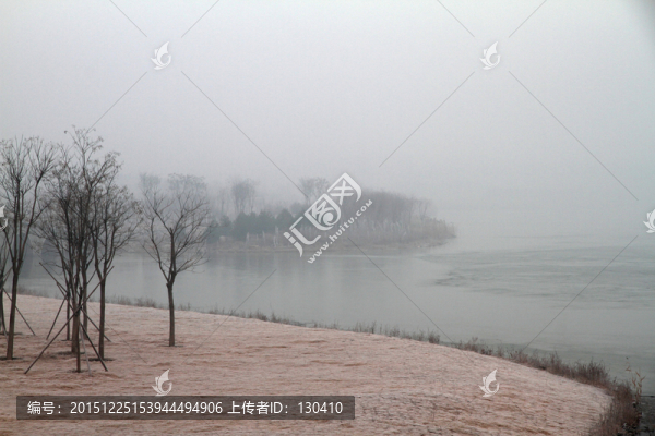 濕地公園晨霧