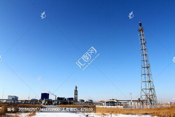 油田,油罐,油氣工廠,火炬