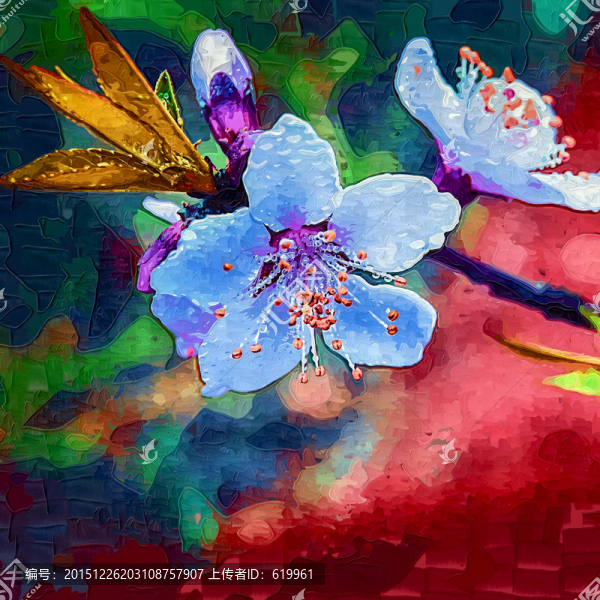 桃花裝飾畫