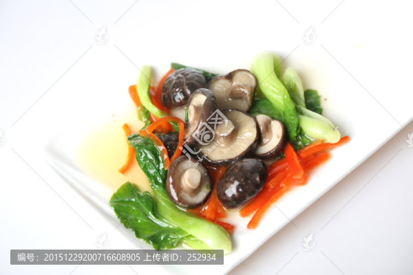 青菜炒香菇
