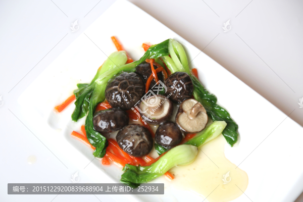 青菜炒香菇